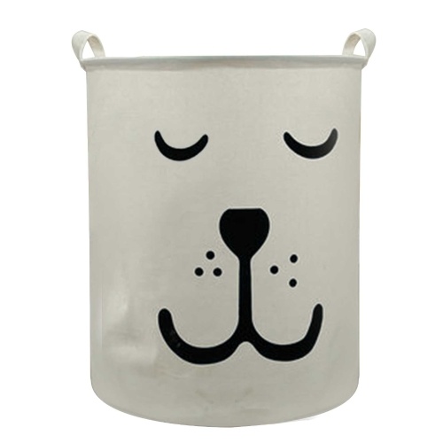 

Cotton&Linen Canvas Waterproof Storage Laundry Basket Domestic Use Bathroom Foldable Basket
