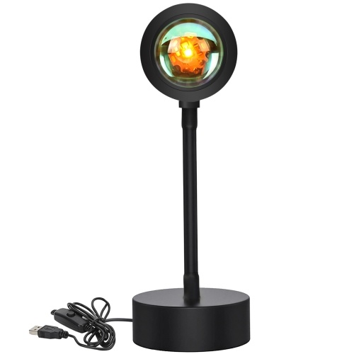 

Sunset Projection Lamp Sunset Lamp Rainbow Light Romantic Visual Night Light for Living Room USB Charging