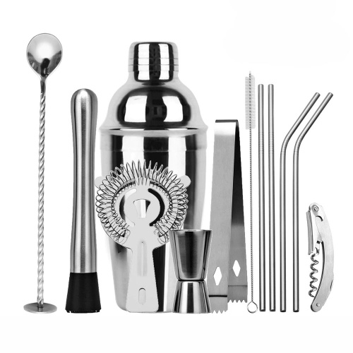 

CG1207 12PCS 304 Stainless Steel Cocktail Shaker Set Drink Making Tool Kit Birthday Gift