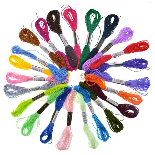 

Rainbow Embroidery Floss 12 Colors Embroidery Kit Set