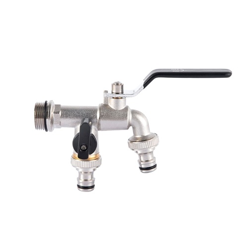 

Double Tap 1/2 Inch and 1 * 3/4 Inch Outlet with Thicken Outlet Valve Detachable for Garden Drinking Water Farm Crops with Red Handle