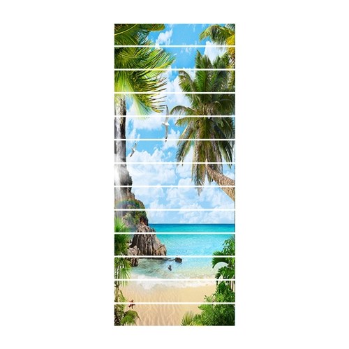 

13PCS DIY Staircase Stickers Beautiful Scenery Pattern Self-Adhesive Stairway Decals Removable Staircase Steps Stickers for Home Staircase Decorations