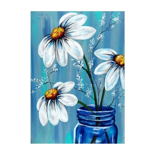 

12*16 Inch Flower DIY 5D Diamond Painting Kit Full Drill Diamond Painting Summer Flower Pattern Acrylic Rhinestone Mosaic Painting Craft Home Wall Decor Gift Frameless