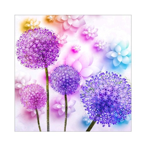 

12*16 Inch Dandelion DIY 5D Diamond Painting Kit Full Drill Diamond Painting Grass Flower Pattern Acrylic Rhinestone Mosaic Painting Craft Home Wall Decor Gift Frameless