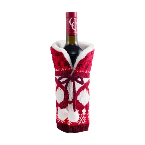 

Christmas Wine Bottle Cover Sweater Xmas Bottle Clothes Table Decor Gift
