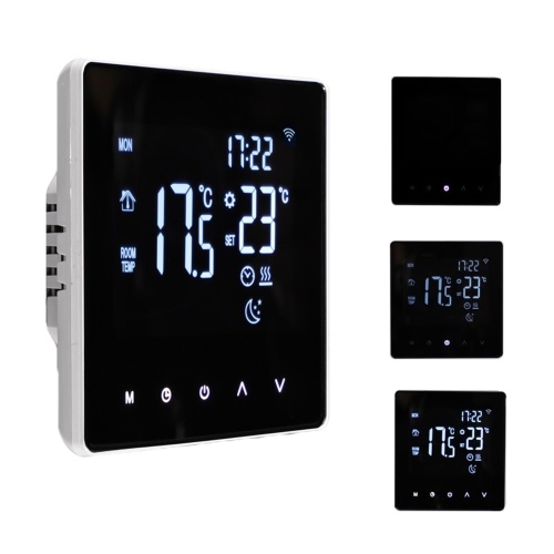 WiFi Smart Thermostat Temperature Controller for Electric Heating LCD Display Touch Screen Week Programmable App Control Underfloor Heating Thermostats for Home Office School Hotel