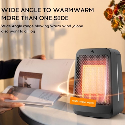 PTC Heating Small Heater Fan 3-gear Adjustable Remote Control Timing Shaking Head Winter Household Desktop Heater 