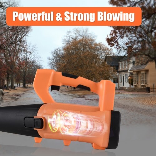 

Cordless Leaf Blower 3000W Electric Leaf Blower 6 Adjustable Speeds 2000mAh Battery Powered Leaf Blower for Lawn Care Snow Blowing Yard Cleaning