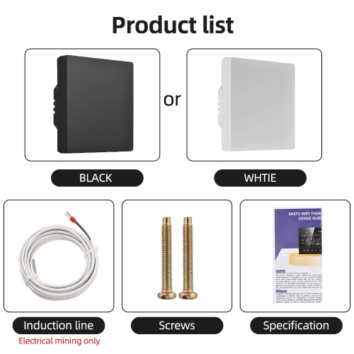 

Smart Thermostat for Home WiFi Weekly Programmable Digital Thermostat Manual/Automatic Mode Tuya APP Control LCD Display Temperature Controller Digital Intelligent Thermostat for Electric Heating