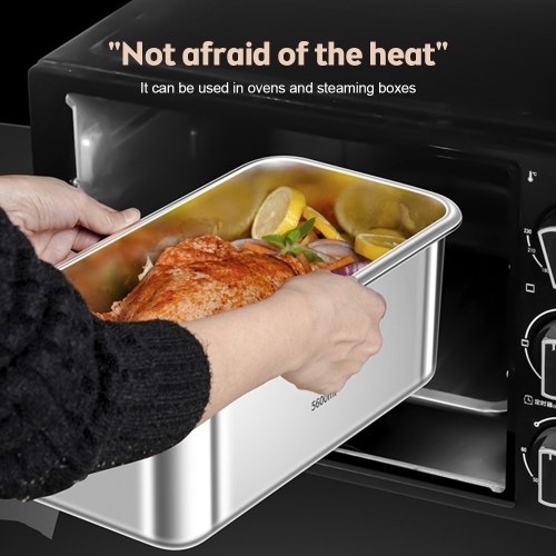 Food Storage Containers with Lids Airtight Food Grade 316 Stainless Steel Large Capacity Leakproof Kitchen Storage Container with Date Indicator Sealing Ring Hidden Handle Oven Microwave Safe 