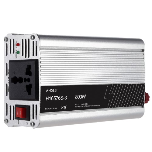 

800W DC12V до AC220-240V AC Преобразователь инвертора солнечной энергии переменного тока Модифицированная форма волны синуса