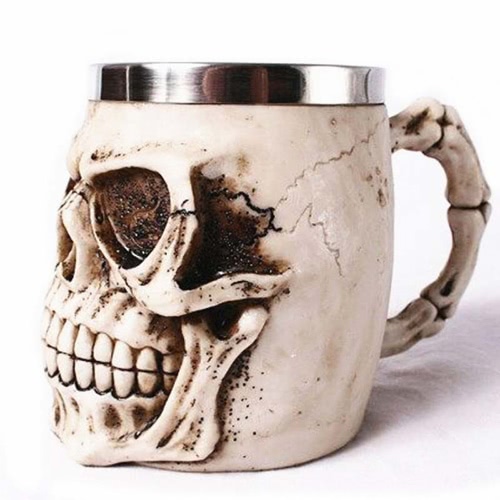 

Creepy 3D Skull Coffee Mug Cup Tankard Novelty for Halloween Decoration