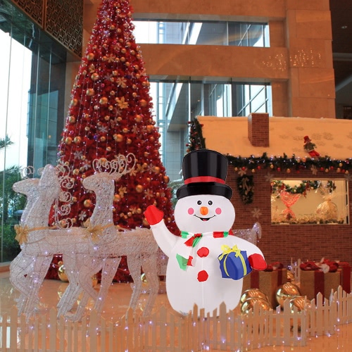 

1.2m Inflatable Waving Hand Snowman for Christmas Cute Inflatable Xmas Decoration 3.9ft