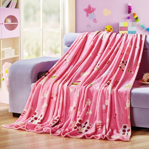 

Flannel Polar-fleece Blanket of High Quality Polyester Fiber Soft and Warm 200g/㎡