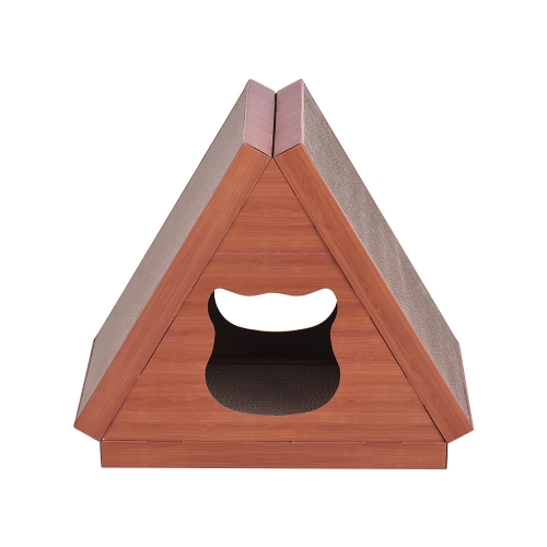 

Складной треугольник Cat House Царапины игрушки Гофрированный картон для котенка