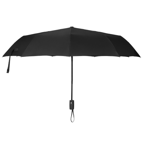 

Esonmus 39 inch Black Automatic Open/Close Folding Travel Umbrella 9-Rib Windproof Waterproof Anti-UV Rain Sun Umbrella with 210T Telfon Coating