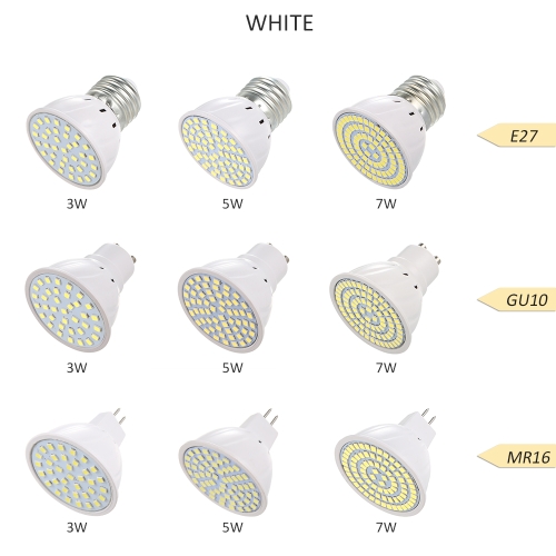 

LED Spot Light Bulb E27 Socket Base LED White SMD2835 AC220V-240V Portable
