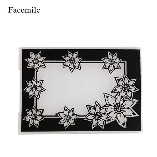 1PCS Plastic Template Textured Impressions Decorative Frame Embossing Folder for Scrapbooking Photo Album Paper Card Craft Making Wedding Decoration Style 1