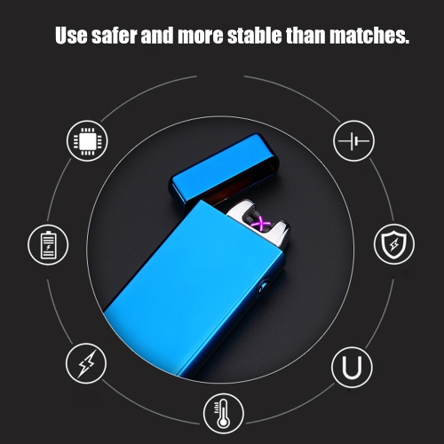 

Double Pulsed Arc USB Metal Rechargeable Electronic Windproof Flameless Lighters