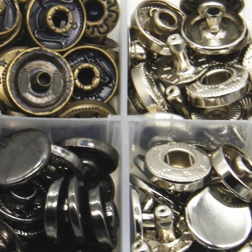 

12.5mm Colorful Round Metal Ring Button with Fastener Installation Tool for Children and Adult Clothes Wallet