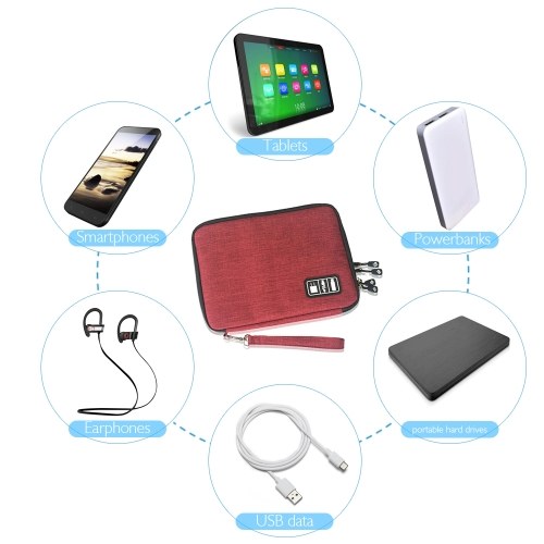 

Waterproof Double Layer Handbag Storage Bag of USB Data Cable Earphone Tablet Computer Plug Digital Electronic Protection Bags