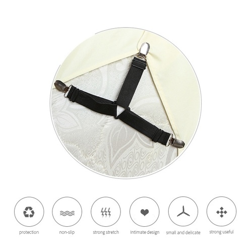 

1PCS White Adjustable Triangle Bed Sheet Fasteners