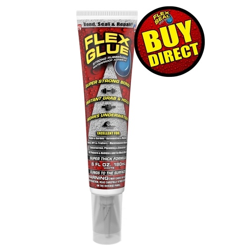 

Flex Glue Strong Rubberized Waterproof Adhesive Instant Grab, 6 oz Tube