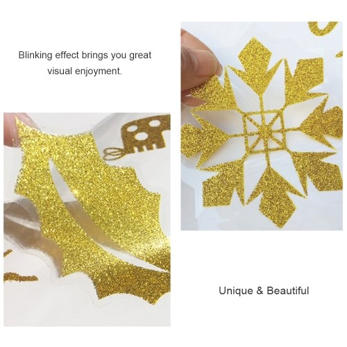 

Winter Christmas Day Gold Glittering Wall Sticker