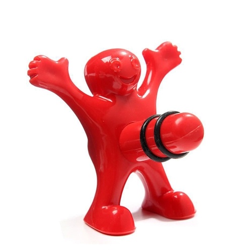 Red Fun Happy Man Wine Beer Bottle Opener