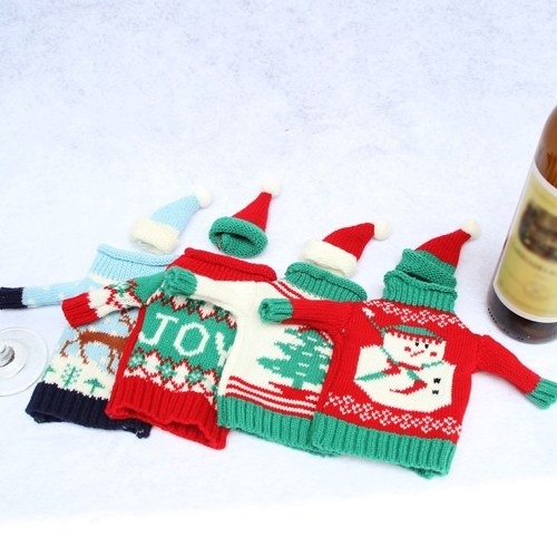 

New Christmas Wine Bottle Cover Christmas Wine Bottle Decoration
