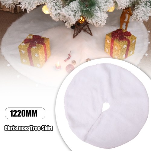

Christmas Tree Skirt White Plush