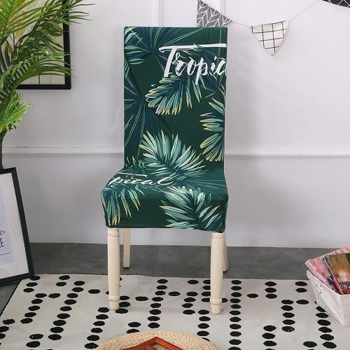 

Printed Chair Cover Soft Milk Silk Home Seat Protector Stretch Anti Dust