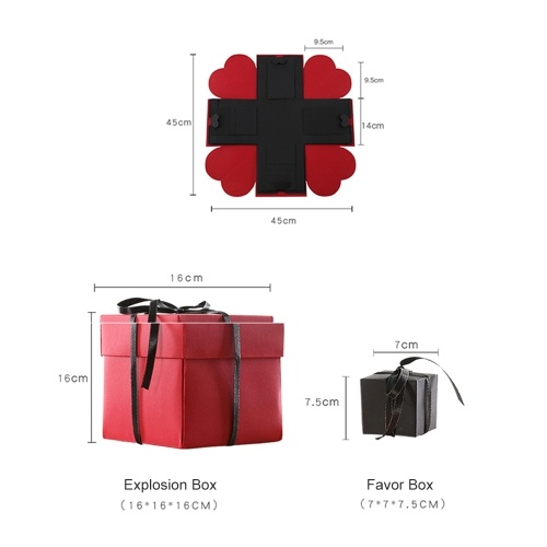 

DIY Warm Surprise Love Explosion Box Scrapbook DIY Photo Album Favor Box for Anniversary Birthday Gift