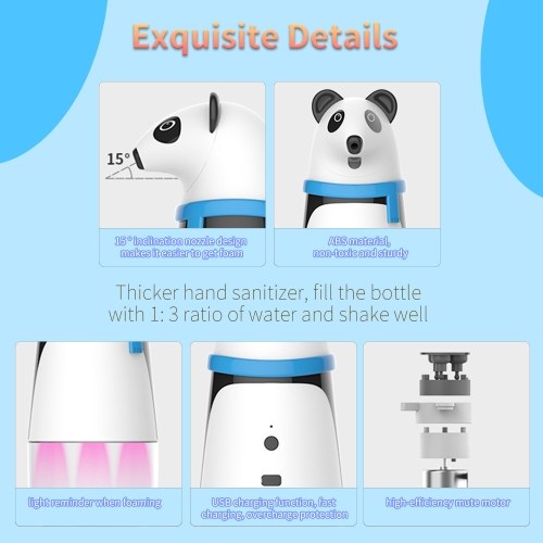 

Automatic Touchless Foaming Soap Dispenser 260ml Equipped with Infrared Sensor Waterproof for Bathroom Kitchen Toilet Office Hotel