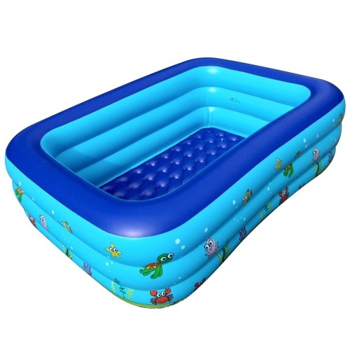 

130cm Inflatable Pool Family Swimming Pool Inflatable Swimming Kiddie Pools 3 Individual Air Chambers