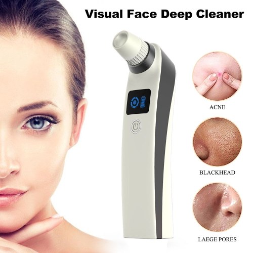Blackhead Remover Visual Face Deep Cleaner USB Rechargeable Electric Facial Pore Cleanser Vacuum, 5 Adjustable Suction Power, Facial Beauty Skin Care SPA Tool with LCD Screen for Women Men