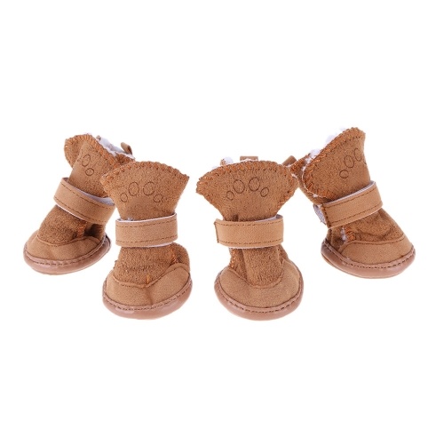 

4 PCS Pet Dog Shoes Khaki Pink Pet Dog Booties