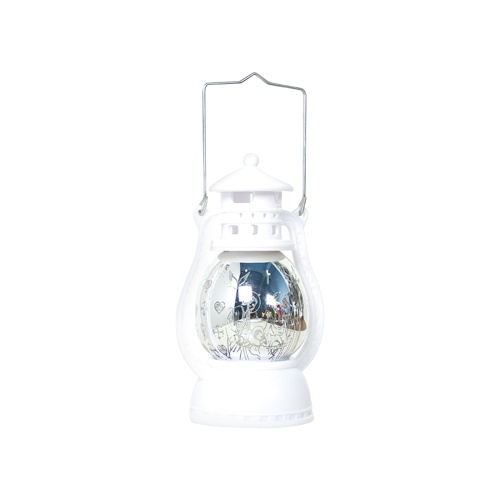 

Warm Light Storm Lantern Christmas Pattern Small Led Lamp Decoration Xmas Pendant