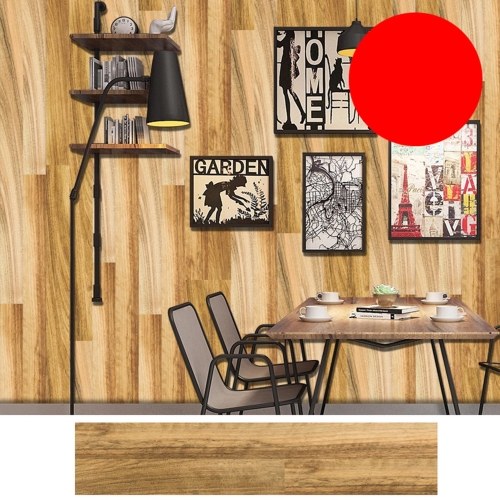1PC Self Adhesive Wood Grain Retro Tile Stickers