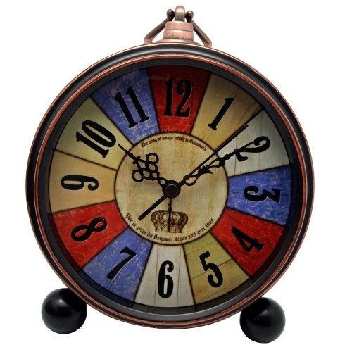 

European Fashion Personality Retro Alarm Clock Beside Noiseless Metal Alarm Table Clock Student Alarm Clock 550-19