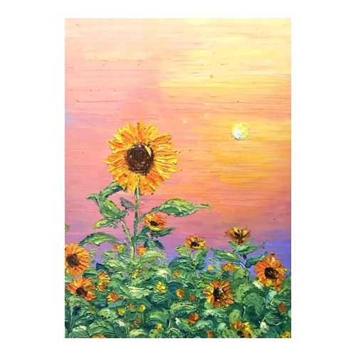 

12*16 Inch Sunflower DIY 5D Diamond Painting Kit Full Drill Diamond Painting Flower Pattern Acrylic Rhinestone Mosaic Painting Craft Home Wall Decor Gift Frameless