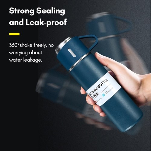 

Double Layer Stainless Steel Vacuum Insulated Water Bottle Coffee Mug Thermal Bottle 12H Keeps Hot and Cold Leakproof Suitable for Home Office Outdoor Travel