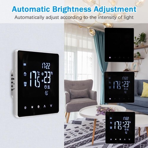 Smart Thermostat Temperature Controller for Water Heating LCD Display Touch Screen Week Programmable  Underfloor Heating Thermostats for Home Office School Hotel 