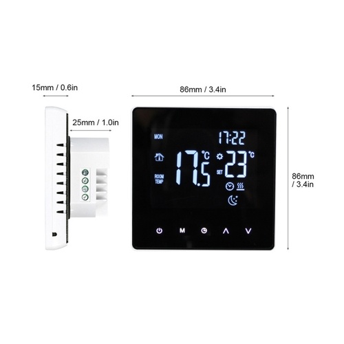 Smart Thermostat Temperature Controller for Water Heating LCD Display Touch Screen Week Programmable  Underfloor Heating Thermostats for Home Office School Hotel 