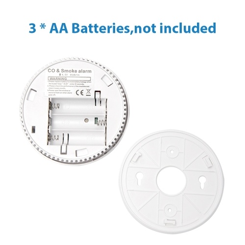 3 Packs Smoke and Carbon Monoxide Detector 2 In 1 CO and Smoke Detectors LCD Display Smart Detector 