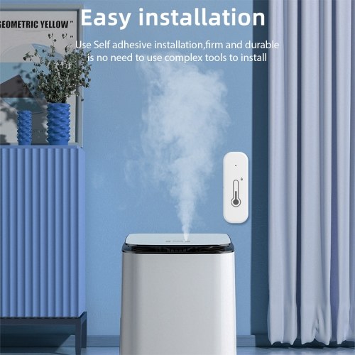 3 Pack WiFi Temperature Humidity Sensor Tuya APP Smart Control Mobile Phone Reminder Sharing Device Smart Temperature and Humidity Monitor for Home Greenhouse 