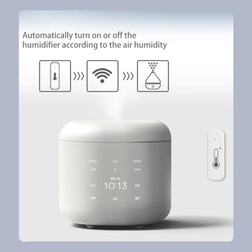 3 Pack WiFi Temperature Humidity Sensor Tuya APP Smart Control Mobile Phone Reminder Sharing Device Smart Temperature and Humidity Monitor for Home Greenhouse 