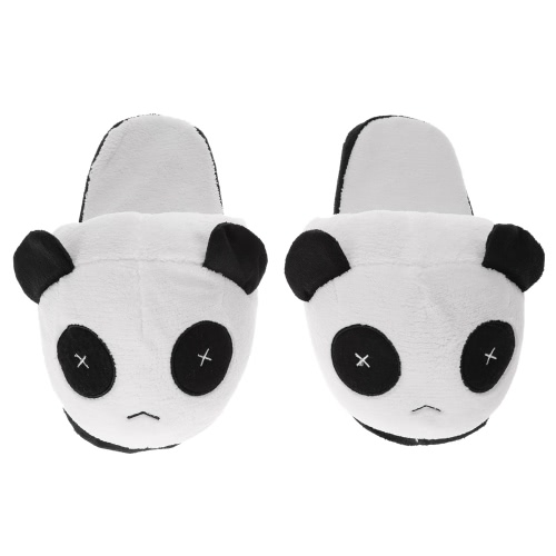 Anself sveglio bello del panda di inverno degli uomini caldi morbide pantofole peluche antiscivolo Scarpe casa cotone pistone dell'interno 29 centimetri / 11.4in