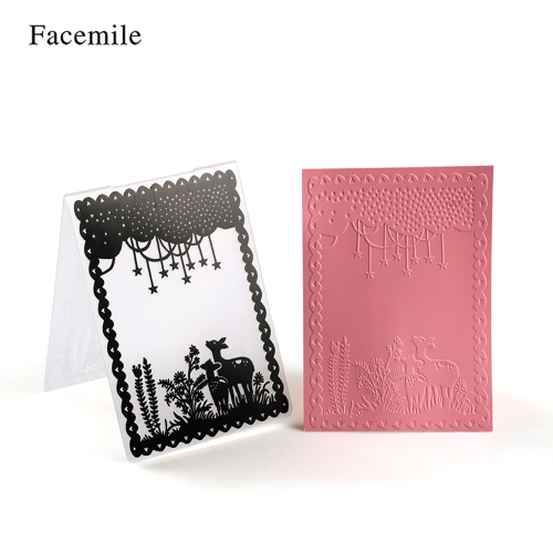

1PCS Decorative Frame Embossing Folder Plastic Template Textured Impressions for Scrapbooking Photo Card Craft Making Cake Decoration