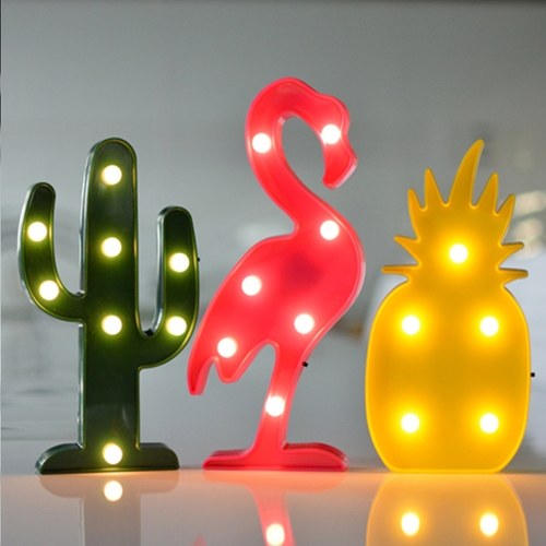

Cute LED Neon Lamp Living Room Bedroom Desktop Decorative Light Red Flamingos